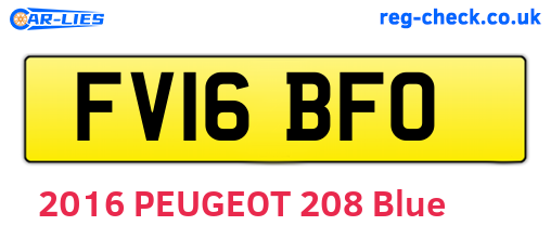 FV16BFO are the vehicle registration plates.
