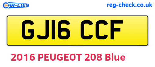 GJ16CCF are the vehicle registration plates.