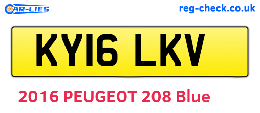 KY16LKV are the vehicle registration plates.