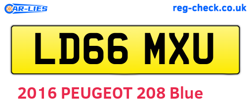 LD66MXU are the vehicle registration plates.