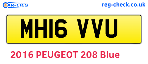 MH16VVU are the vehicle registration plates.