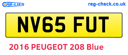 NV65FUT are the vehicle registration plates.
