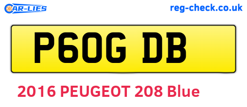 P60GDB are the vehicle registration plates.