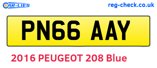 PN66AAY are the vehicle registration plates.