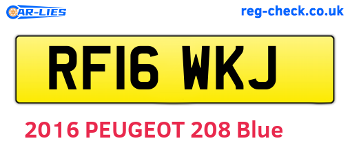 RF16WKJ are the vehicle registration plates.