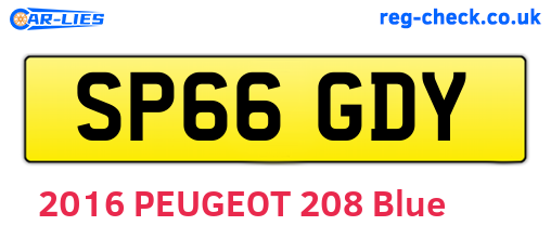 SP66GDY are the vehicle registration plates.