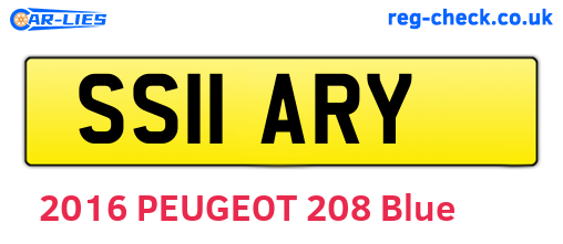 SS11ARY are the vehicle registration plates.