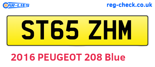 ST65ZHM are the vehicle registration plates.