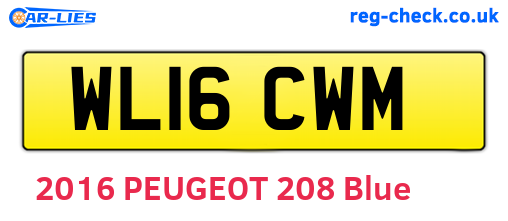 WL16CWM are the vehicle registration plates.
