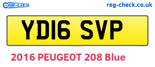 YD16SVP are the vehicle registration plates.