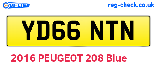 YD66NTN are the vehicle registration plates.