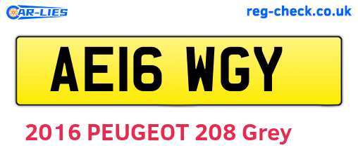 AE16WGY are the vehicle registration plates.