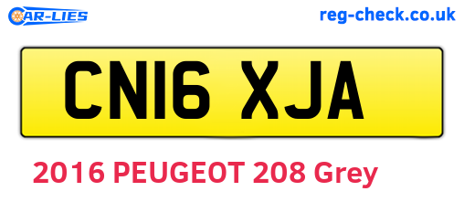 CN16XJA are the vehicle registration plates.