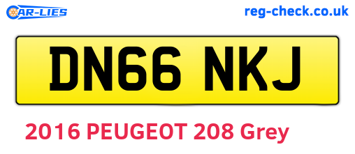 DN66NKJ are the vehicle registration plates.