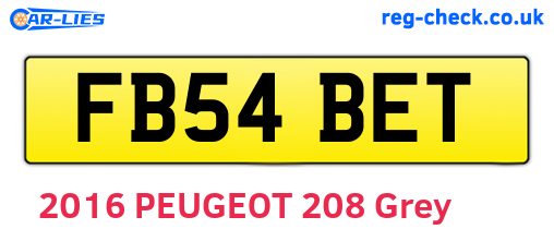 FB54BET are the vehicle registration plates.