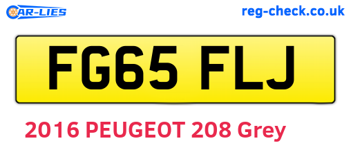 FG65FLJ are the vehicle registration plates.
