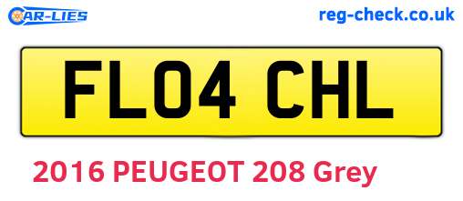 FL04CHL are the vehicle registration plates.
