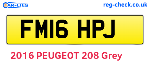 FM16HPJ are the vehicle registration plates.