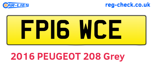 FP16WCE are the vehicle registration plates.