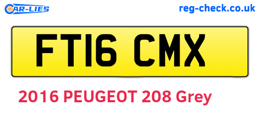 FT16CMX are the vehicle registration plates.