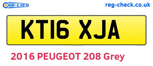 KT16XJA are the vehicle registration plates.