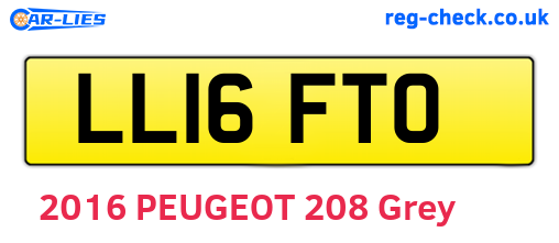 LL16FTO are the vehicle registration plates.