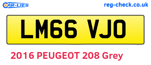 LM66VJO are the vehicle registration plates.