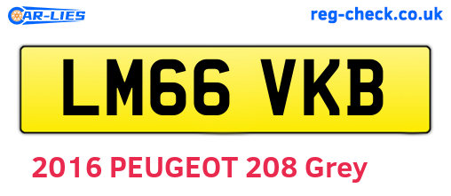 LM66VKB are the vehicle registration plates.