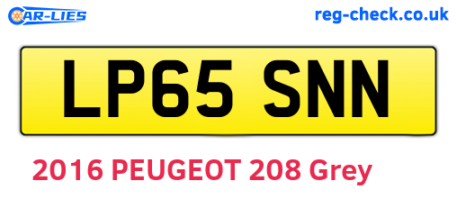 LP65SNN are the vehicle registration plates.