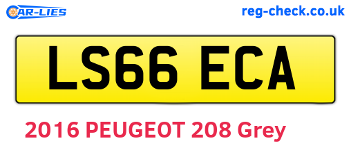 LS66ECA are the vehicle registration plates.