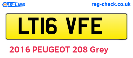 LT16VFE are the vehicle registration plates.