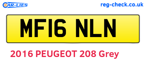 MF16NLN are the vehicle registration plates.