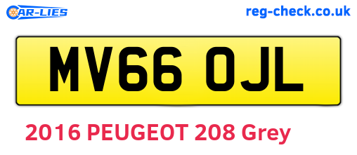 MV66OJL are the vehicle registration plates.