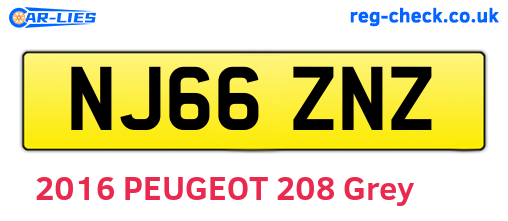 NJ66ZNZ are the vehicle registration plates.
