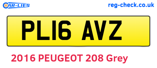 PL16AVZ are the vehicle registration plates.