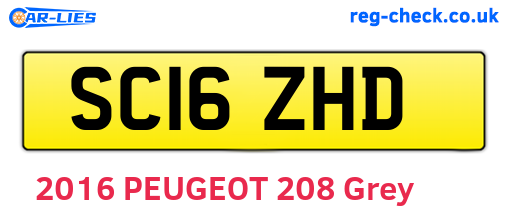 SC16ZHD are the vehicle registration plates.