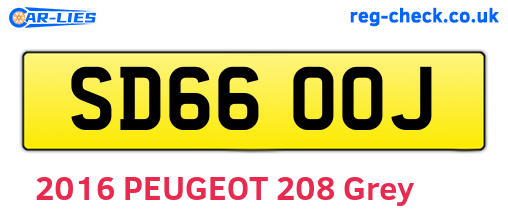 SD66OOJ are the vehicle registration plates.