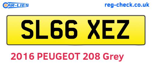 SL66XEZ are the vehicle registration plates.