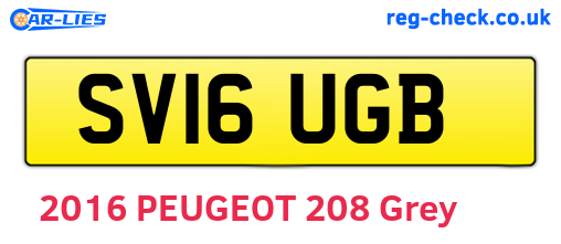 SV16UGB are the vehicle registration plates.