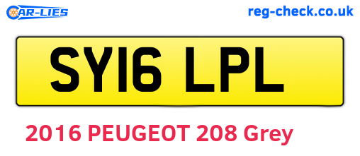 SY16LPL are the vehicle registration plates.