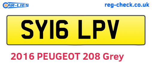 SY16LPV are the vehicle registration plates.