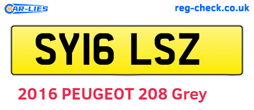 SY16LSZ are the vehicle registration plates.