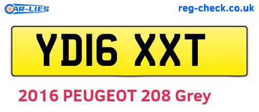 YD16XXT are the vehicle registration plates.