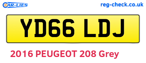 YD66LDJ are the vehicle registration plates.
