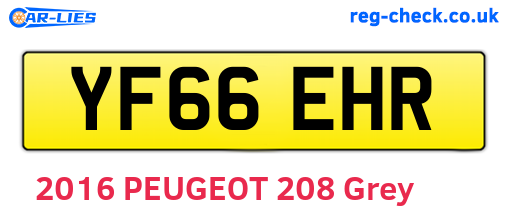 YF66EHR are the vehicle registration plates.
