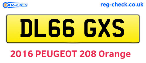 DL66GXS are the vehicle registration plates.