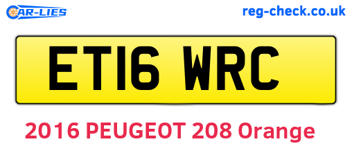ET16WRC are the vehicle registration plates.