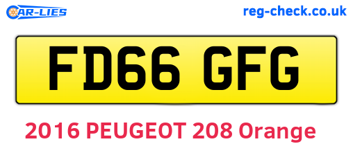 FD66GFG are the vehicle registration plates.