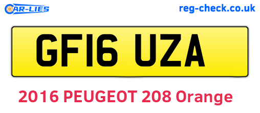 GF16UZA are the vehicle registration plates.