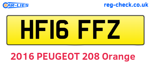 HF16FFZ are the vehicle registration plates.